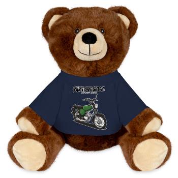 S51 (vert billard) // Illustration - Nounours RecycelBär® marron - bleu marine - Devant