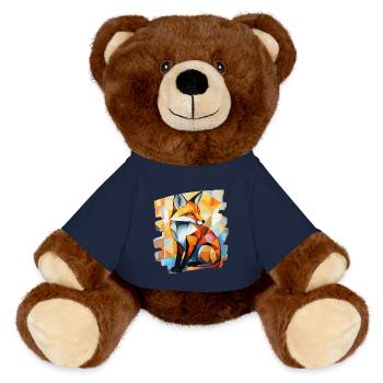 Renard - Nounours RecycelBär® marron - bleu marine - Devant