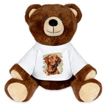 Rhodesian Ridgeback - MiniFeet® RecycelBär® Teddy Bear Brown - white - Front