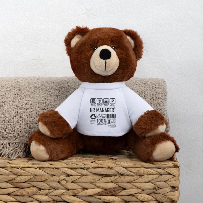 Hr Manager multi tasking problem solving MiniFeet® RecycelBär® Teddy Bear Brown