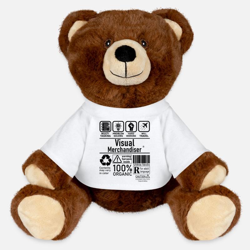 Visual Merchandiser résolution de problèmes multitâches - Nounours RecycelBär® marron - blanc