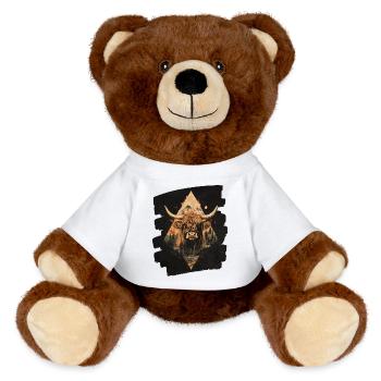 Schottisches Hochlandrind - MiniFeet® RecycelBär® Braun - Weiß - Vorne