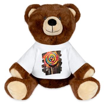 Sucette sucette bonbons bonbons - Nounours RecycelBär® marron - blanc - Devant