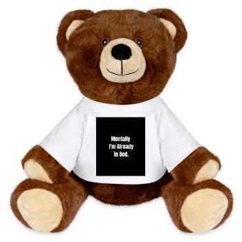 Mentally in Bed – Sleepy Mood Activated - Nounours RecycelBär® marron - blanc - Devant