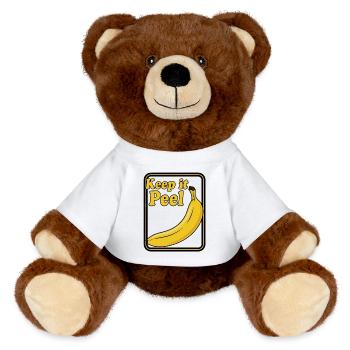 Keep Peel – Humour à la banane - Nounours RecycelBär® marron - blanc - Devant