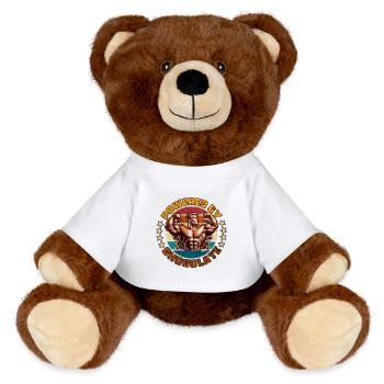Propulsé par Chocolate Fitness Design - Nounours RecycelBär® marron - blanc - Devant