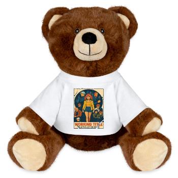 Dark crime drama with a strong heroine - MiniFeet® RecycelBär® Teddy Bear Brown - white - Front