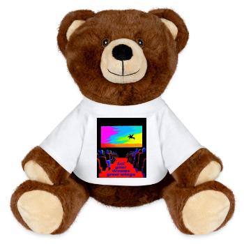 Dream visions - MiniFeet® RecycelBär® Teddy Bear Brown - white - Front