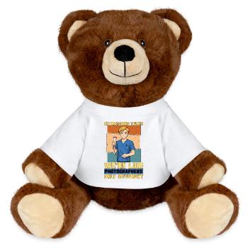 Sonographer Ultrasound Techs We're Like Sonography - MiniFeet® RecycelBär® Braun - Weiß - Vorne