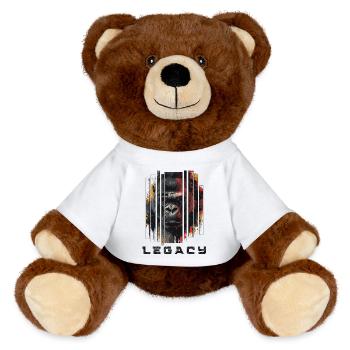 Legacy - Gorilla Art Design - MiniFeet® RecycelBär® Teddy Bear Brown - white - Front