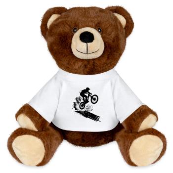 Cyclisme en VTT énergique - Nounours RecycelBär® marron - blanc - Devant