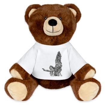 Angel - MiniFeet® RecycelBär® Teddy Bear Brown - white - Front