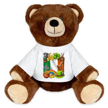 Irish Heritage - MiniFeet® RecycelBär® Teddy Bear Brown - white - Front