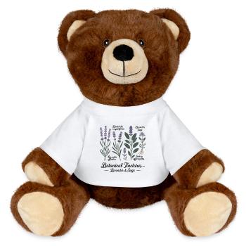 Teintures Végétales – Lavande & Sauge - Nounours RecycelBär® marron - blanc - Devant