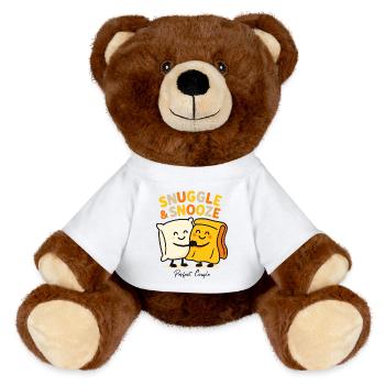 Snuggle & Snooze: Cozy Nights Await - MiniFeet® RecycelBär® Teddy Bear Brown - white - Front