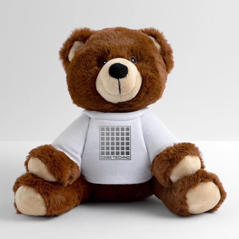 Dark Techno Grid MiniFeet® RecycelBär® Teddy Bear Brown