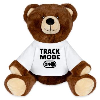 Mode piste activé – Concentrez-vous sur la vitesse - Nounours RecycelBär® marron - blanc - Devant