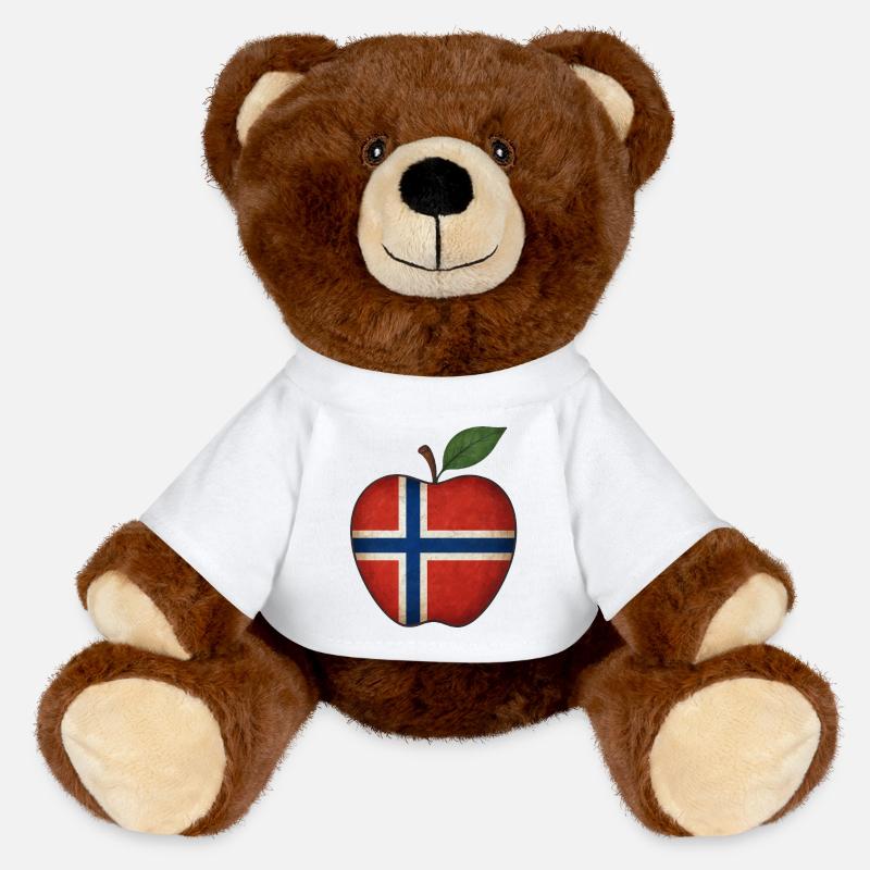 Norway - MiniFeet® RecycelBär® Teddy Bear Brown - white