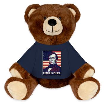 Franklin Pierce Vintage Poster - MiniFeet® RecycelBär® Teddy Bear Brown - french navy - Front