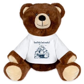 Hamster - Envoyez de l’aide et des encas - Nounours RecycelBär® marron - blanc - Devant