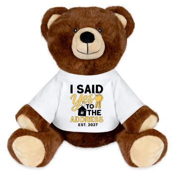 I Said Yes To The Address Est 2027 - Nounours RecycelBär® marron - blanc - Devant