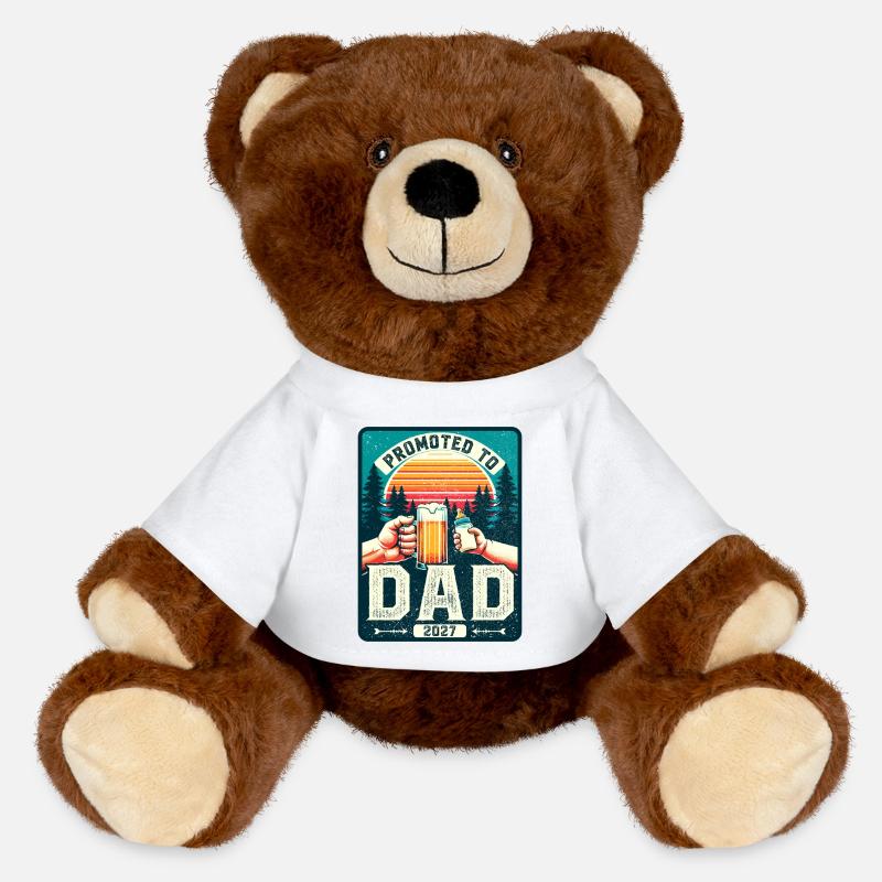 Father-to-be loading Future father 2027 - MiniFeet® RecycelBär® Teddy Bear Brown - white