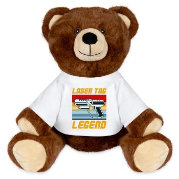 Graphique Laser Tag Legend Retro Blaster - Nounours RecycelBär® marron - blanc - Devant