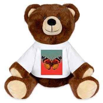 papillon - Nounours RecycelBär® marron - blanc - Devant