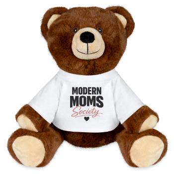 Déclaration de maman stylée de la Modern Moms Society - Nounours RecycelBär® marron - blanc - Devant