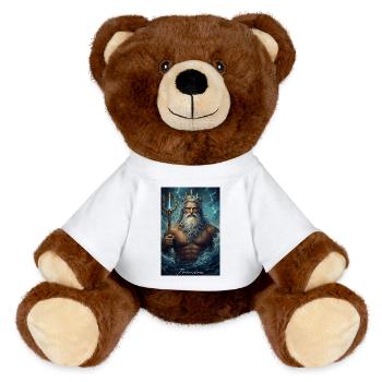 Portrait of Poseidon - MiniFeet® RecycelBär® Teddy Bear Brown - white - Front