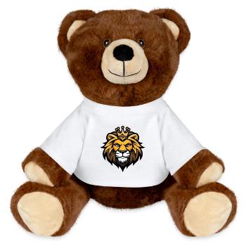 Lion Head Crown - MiniFeet® RecycelBär® Teddy Bear Brown - white - Front