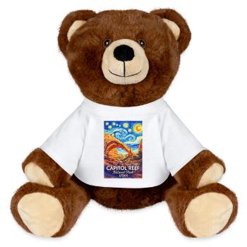 Capitol Reef Nationalpark, Utah Sternennacht - MiniFeet® RecycelBär® Braun - Weiß - Vorne