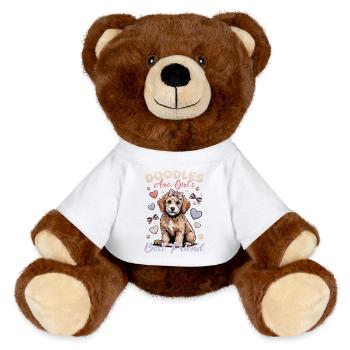 Goldendoodle Dog Breed - MiniFeet® RecycelBär® Teddy Bear Brown - white - Front