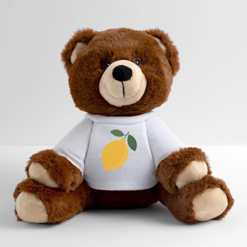 Sunny Lemon with Leaf Duo MiniFeet® RecycelBär® Teddy Bear Brown