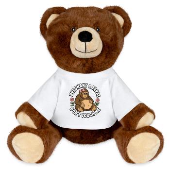 Schwanger und wild – Finger weg von Bigfoot! Lusti - MiniFeet® RecycelBär® Braun - Weiß - Vorne