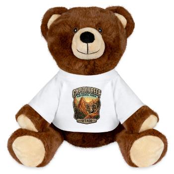 Capitol Reef Desert Ram Utah - MiniFeet® RecycelBär® Braun - Weiß - Vorne