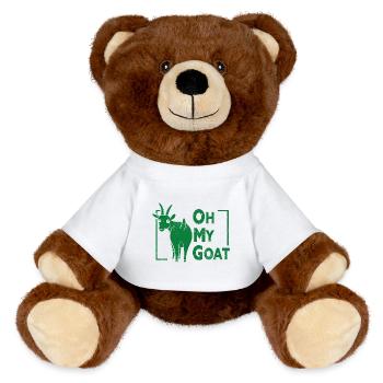 Chèvre - Mâle - Chèvre - Ferme - Zoo - Vacances - Nounours RecycelBär® marron - blanc - Devant