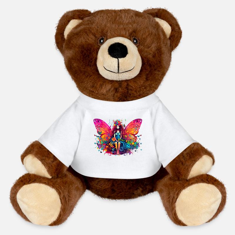 schmetterling - MiniFeet® RecycelBär® Braun - Weiß