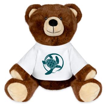 Turtle / Reptile - Reptile - MiniFeet® RecycelBär® Teddy Bear Brown - white - Front