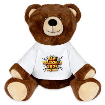 Realschule Geschafft 2025 - MiniFeet® RecycelBär® Braun - Weiß - Vorne