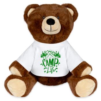 Das Leben im Camp - MiniFeet® RecycelBär® Braun - Weiß - Vorne