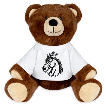 Majestic Shadow Stallion - MiniFeet® RecycelBär® Teddy Bear Brown - white - Front