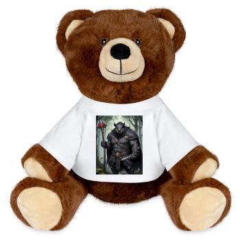 Ein monströses Ungetüm, ein Eisbär als Fantasie - MiniFeet® RecycelBär® Braun - Weiß - Vorne