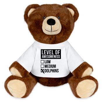 Delfin - MiniFeet® RecycelBär® Braun - Weiß - Vorne