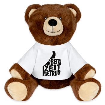 Fraude au temps de travail Thumbs Up Mèmes allemands - Nounours RecycelBär® marron - blanc - Devant