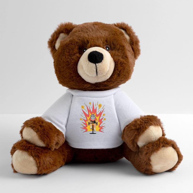 Angriffsmodus Radfahrer Krone Karikatur MiniFeet® RecycelBär® Braun