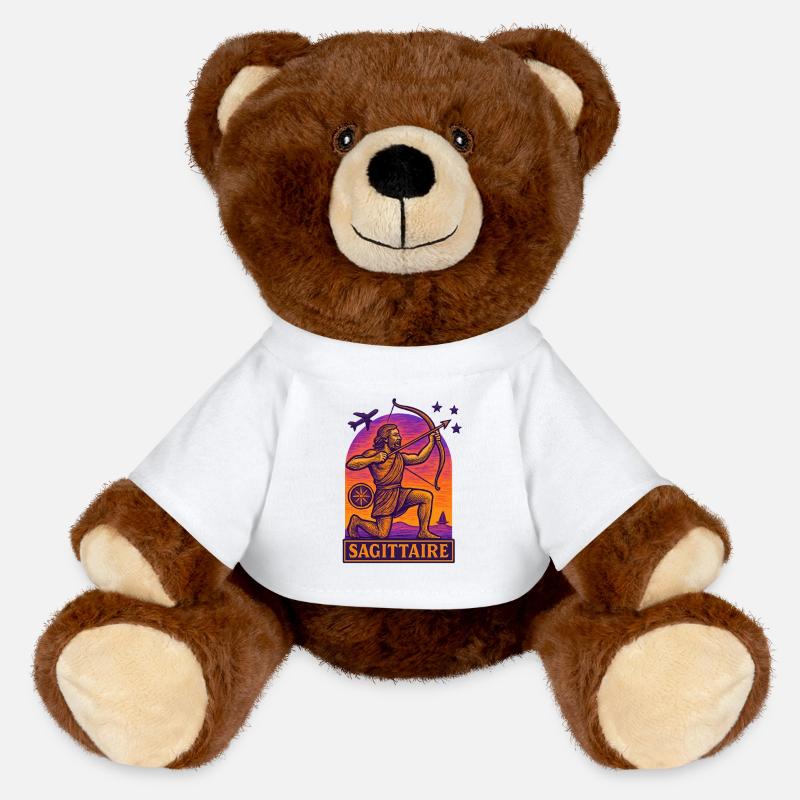 Sternzeichen Schütze - Astrologie - MiniFeet® RecycelBär® Braun - Weiß