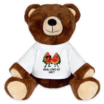 Duo de melons Juicy Love - Nounours RecycelBär® marron - blanc - Devant