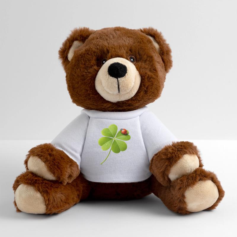 Four-leaf clover with ladybug MiniFeet® RecycelBär® Teddy Bear Brown