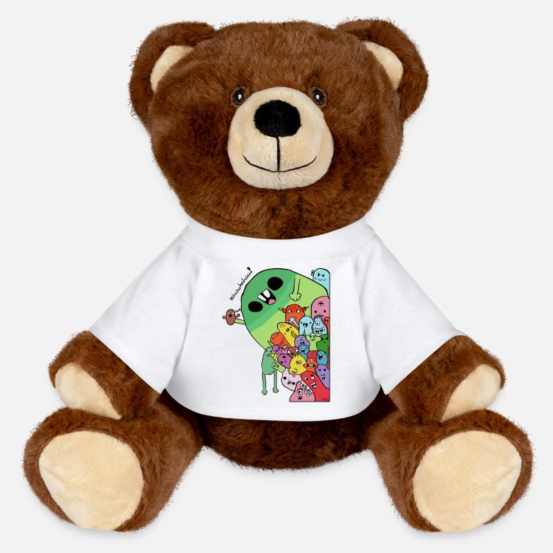L’équipe Motley - Nounours RecycelBär® marron - blanc